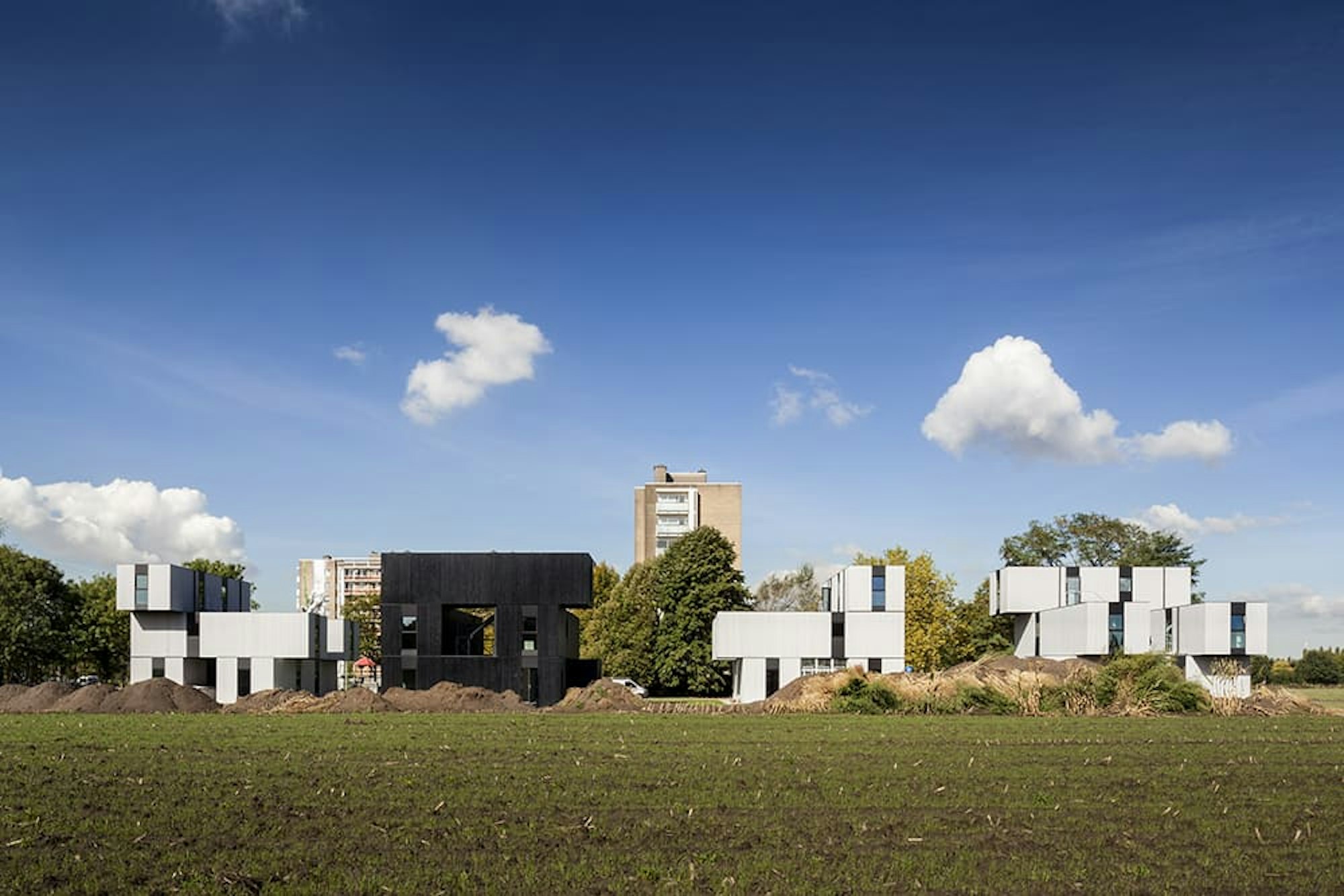 Skilpod realisatie stapelbouw appartementen - houten exterieur