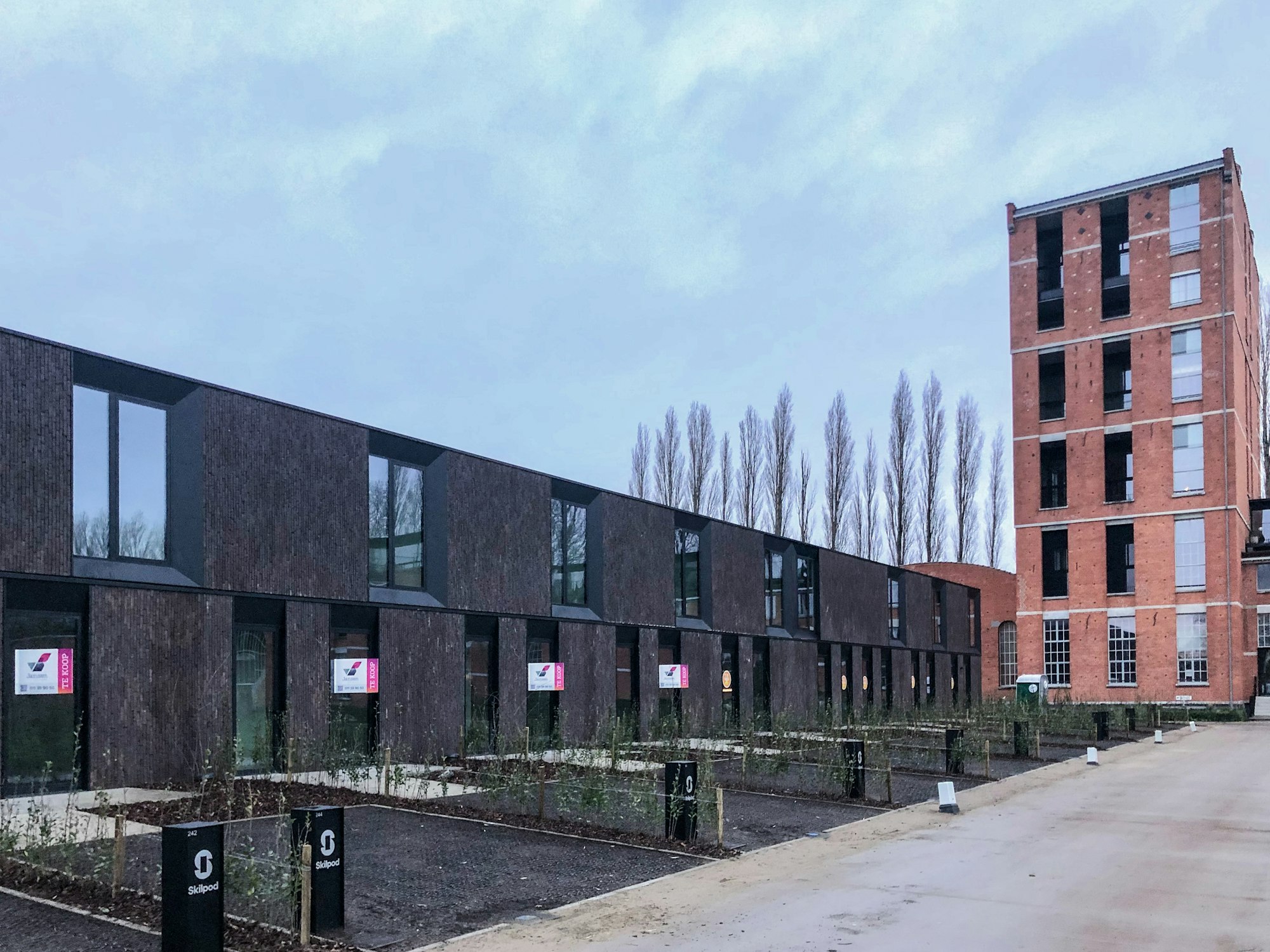 Nieuwbouw houtskelet woningen op de site van de Chocoladefabriek in Tongeren