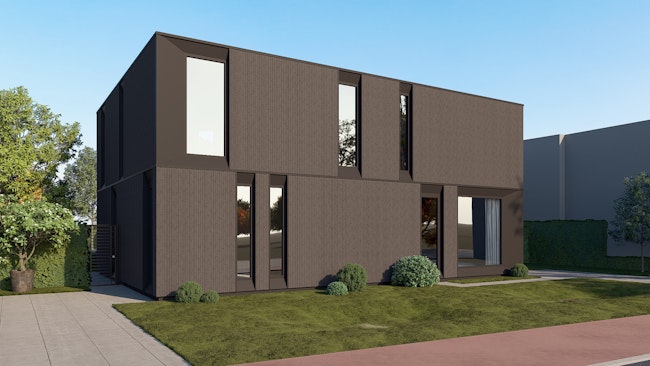 Nieuwbouw houtskelet woningen van Skilpod in Gingelom, 3 slaapkamers 140m2