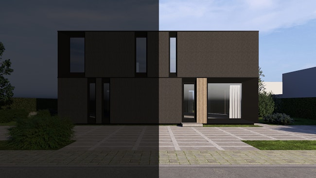 Nieuwbouw houtskelet woningen van Skilpod in Dilsen-Stokkem , 3 slaapkamers 140m2